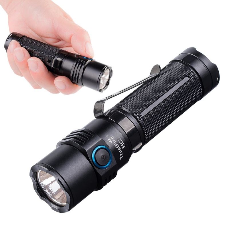 TrustFire MC3 XHP50 2500 lúmenov LED baterka USB magnetické nabíjanie kompaktné a robustné vonkajšie svetlo
