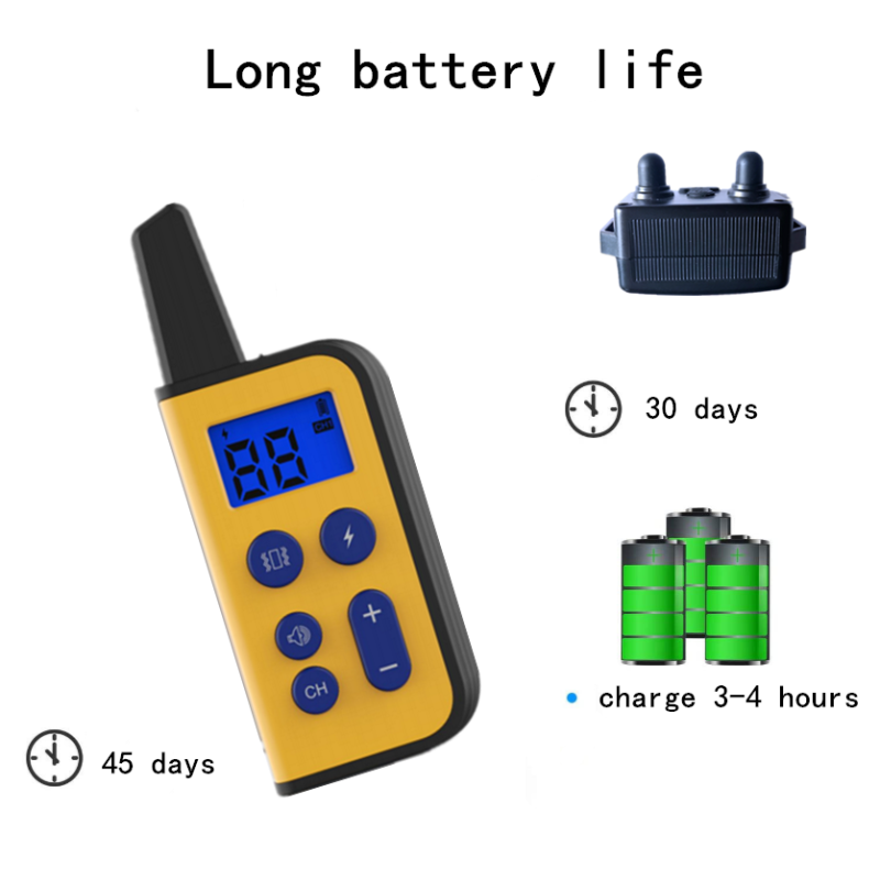 2020 Nový elektrický výcvik psov nabíjateľný golier 1000m dosah vodotesný priateľský k domácim zvieratám