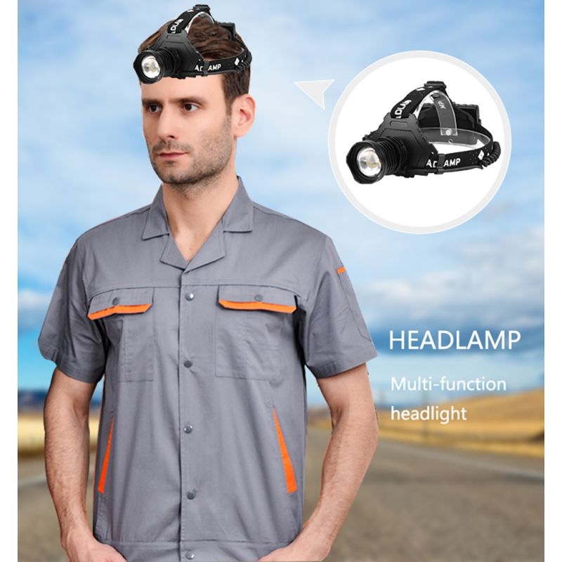 Svetlomet XHP70 8000LM USB nabíjateľný IPX5 vodotesný pre rybolov a kemping s 18650 batériou a režimami svetla