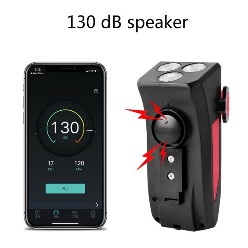 Bicykel svetlo 4 v 1 s 800 lumenmi LED klaksón držiak na telefón power bank cyklistické doplnky nabíjateľné