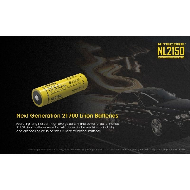 NITECORE NL2150 5000mAh batéria 21700 pre výkonné baterky a prenosné zariadenia s dlhodobou výdržou