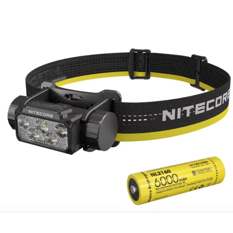 NITECORE HC70 nabíjateľná čelovka USB-C 1600 lúmenov biele a červené svetlo odolná konštrukcia turistika práca