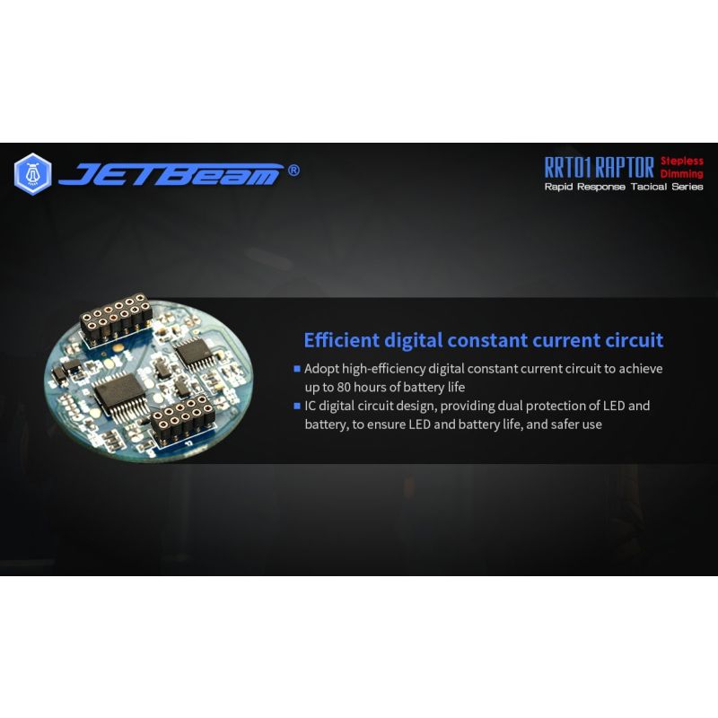 JETBeam JET-RRT01 taktická EDC baterka 950 lúmen XP-L s nastaviteľným lúčom ideálna na kempovanie a turistiku