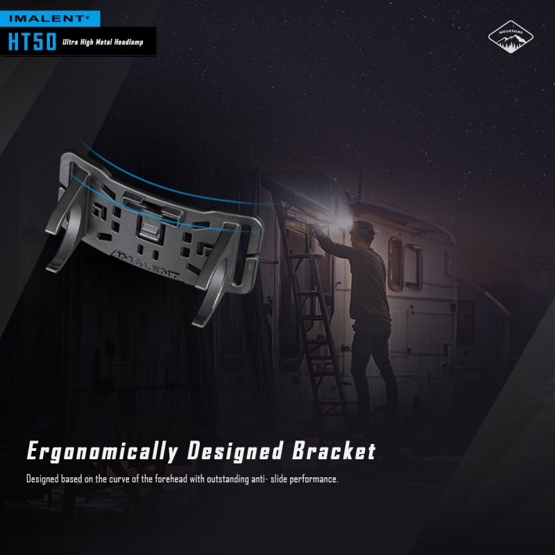Objavte IMALENT HT50 dobrodružnú čelovku s dlhým chodom a vysokým svetelným výkonom ideálnu na outdoorové osvetlenie