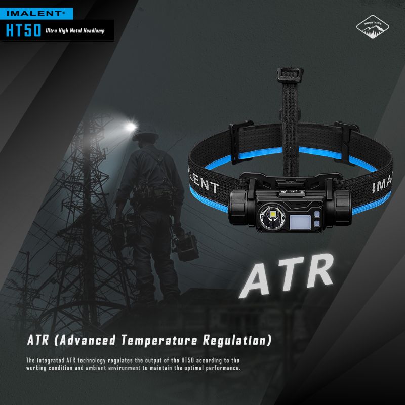 Objavte IMALENT HT50 dobrodružnú čelovku s dlhým chodom a vysokým svetelným výkonom ideálnu na outdoorové osvetlenie
