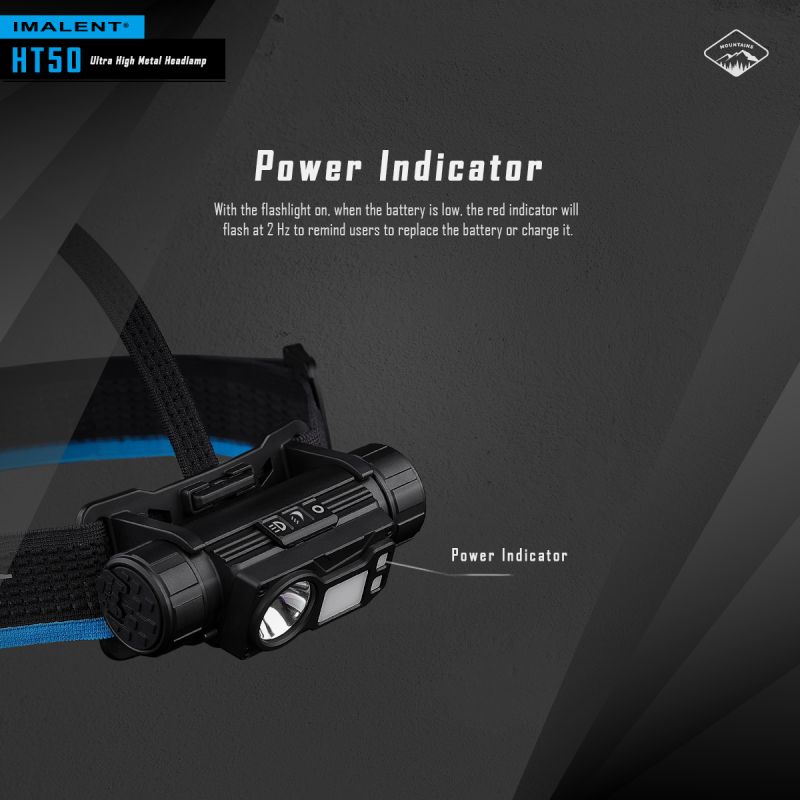 Objavte IMALENT HT50 dobrodružnú čelovku s dlhým chodom a vysokým svetelným výkonom ideálnu na outdoorové osvetlenie