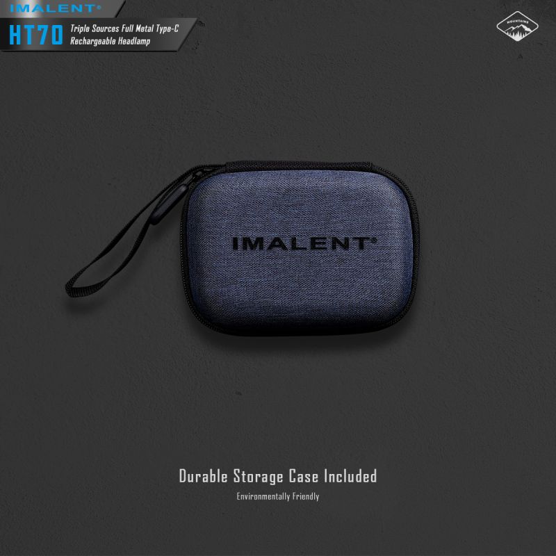 Dobrodružná čelovka IMALENT HT70 3500 lúmenov XHP50.3 HI LED s tromi zdrojmi svetla pre vonkajšie osvetlenie