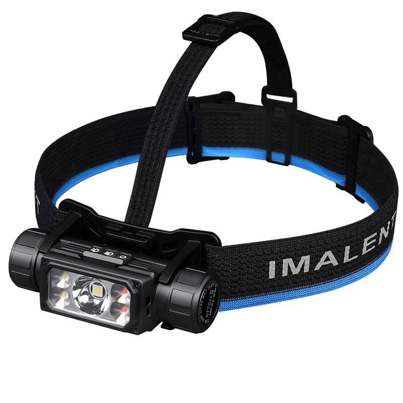 Dobrodružná čelovka IMALENT HT70 3500 lúmenov XHP50.3 HI LED s tromi zdrojmi svetla pre vonkajšie osvetlenie