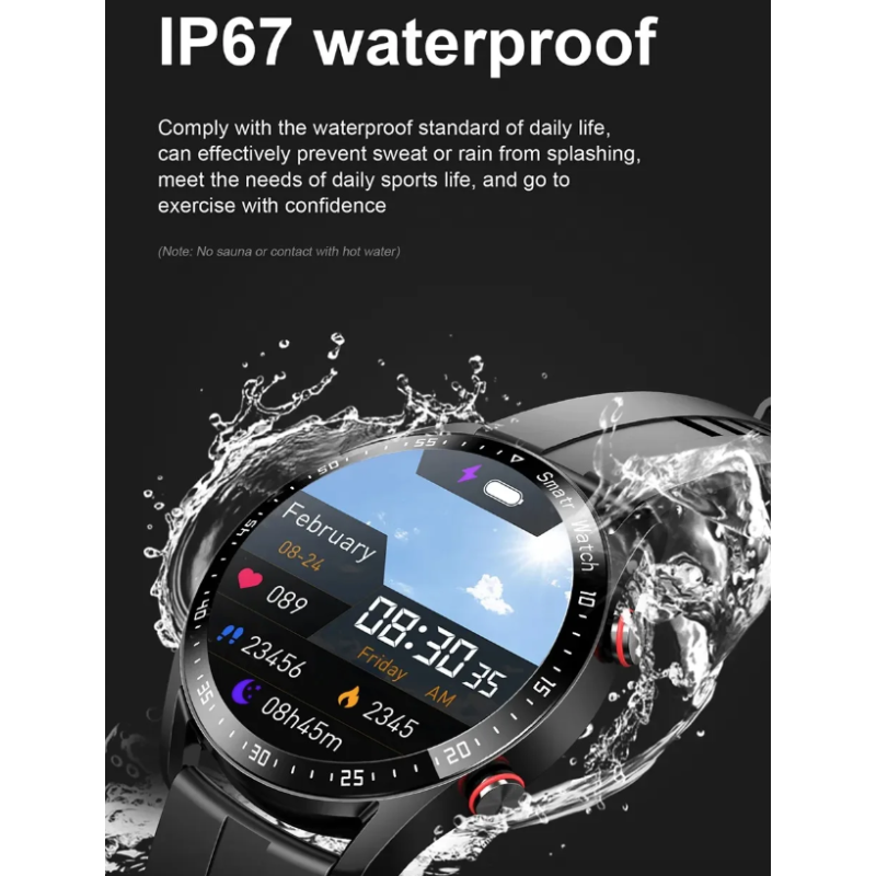 Inteligentné hodinky HW20 Srdce tep Krvný tlak Kyslík Spánok Šport ECG PPG Bluetooth volanie Android iOS
