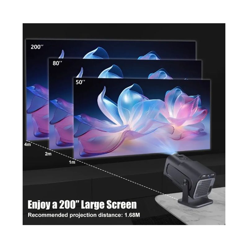 HY320 Android 11 projektor 4K 1080P 390 ANSI lúmenov pre živé zobrazenie a domácu zábavu Dual Wifi6 BT5.0