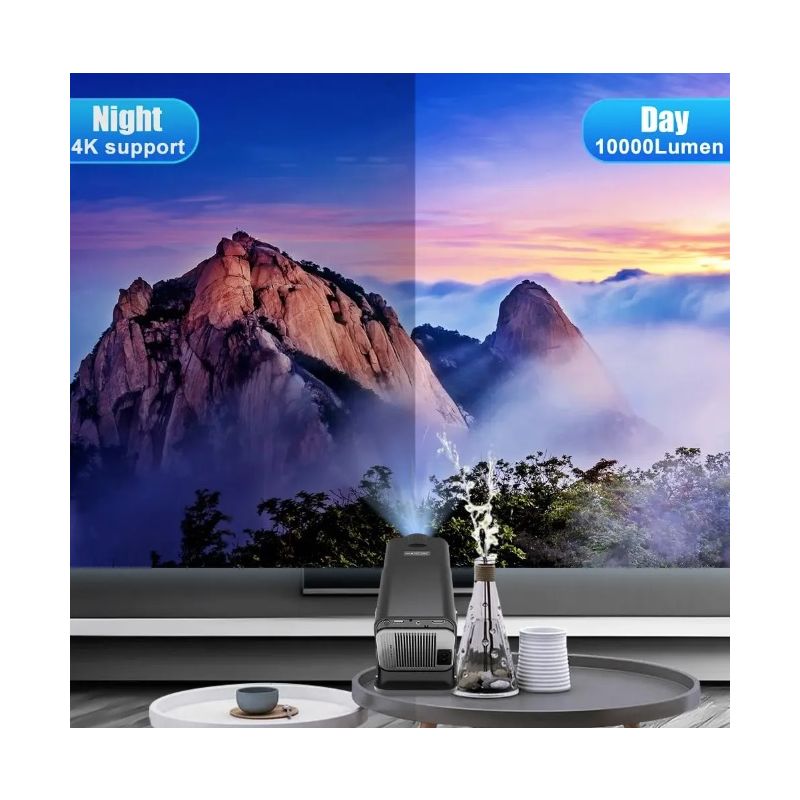 HY320 Android 11 projektor 4K 1080P 390 ANSI lúmenov pre živé zobrazenie a domácu zábavu Dual Wifi6 BT5.0