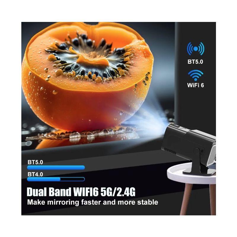 HY320 Android 11 projektor 4K 1080P 390 ANSI lúmenov pre živé zobrazenie a domácu zábavu Dual Wifi6 BT5.0