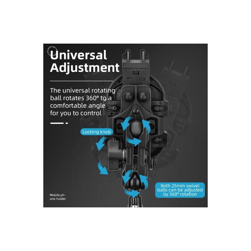 ROCKBROS držiak telefónu na bicykel nastaviteľný hliníkový držiak s tlmením nárazov pre motocykle