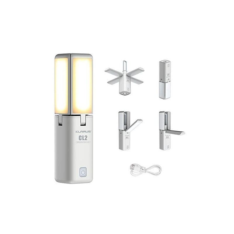 Klarus CL2 kempingová lampa 750 lúmenov s nastaviteľným uhlom starostlivosť o oči 7 osvetľovacích režimov