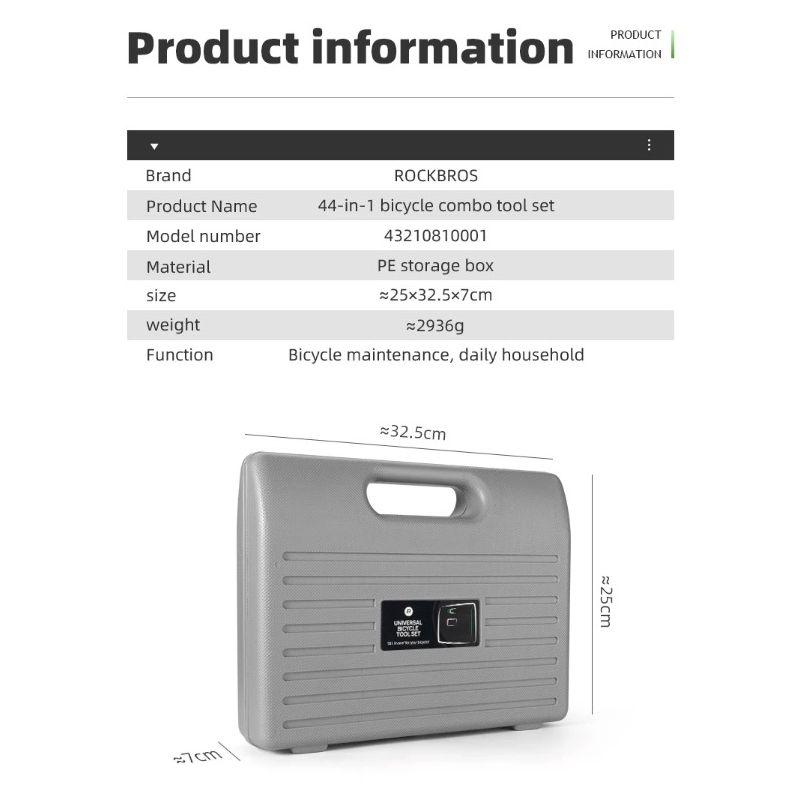 ROCKBROS profesionálne cyklistické náradie odolná multifunkčná sada na opravu bicykla z uhlíkovej ocele