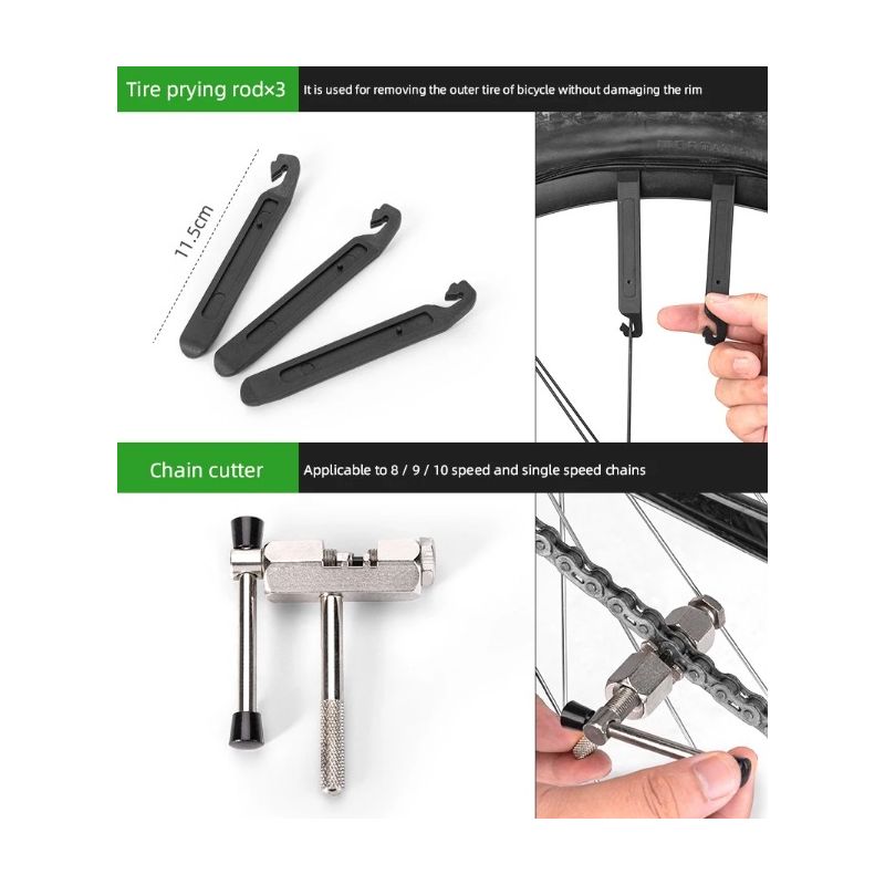 ROCKBROS profesionálne cyklistické náradie odolná multifunkčná sada na opravu bicykla z uhlíkovej ocele