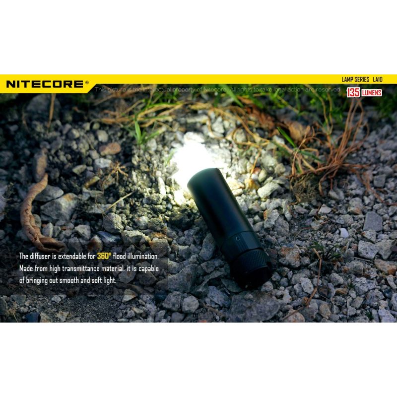NITECORE LA10 kompaktná mini baterka EDC 135 lúmenov dizajn balzamu na pery ideálna na camping a každodenné nosenie