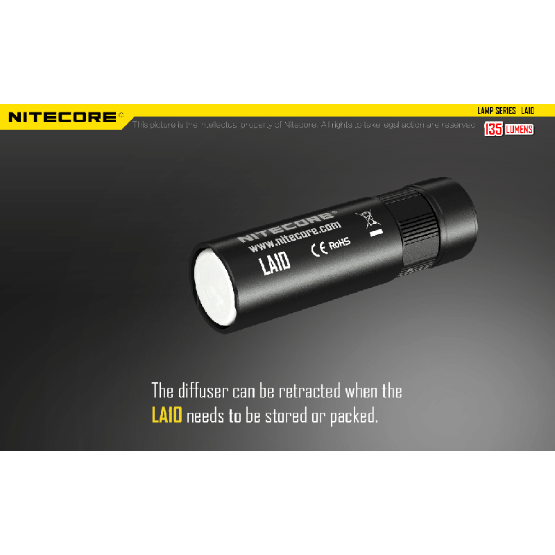 NITECORE LA10 kompaktná mini baterka EDC 135 lúmenov dizajn balzamu na pery ideálna na camping a každodenné nosenie