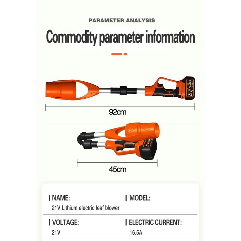 Ručný Výkonný Fúkač Lístia/Snehu, Bezdrôtový, Skladací, 6800 ot./min, Záhradný!