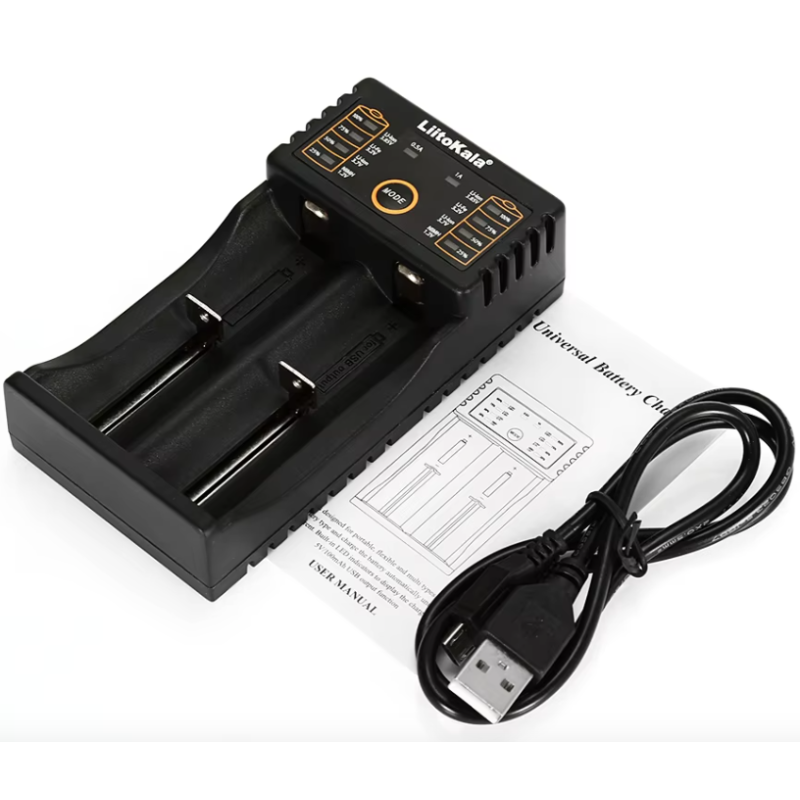 Liitokala Lii-202 inteligentná nabíjačka s duálnymi kanálmi a Micro USB vstupom pre 18650 26650 lítiové batérie