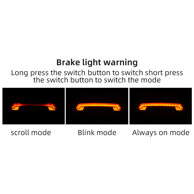 ROCKBROS LKWD-R1 cyklistické svetlo inteligentné USB LED projektor laseru pre bezpečnú mestskú a MTB jazdu