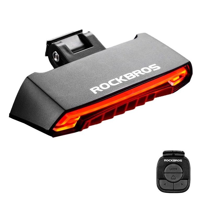 ROCKBROS LKWD-R1 cyklistické svetlo inteligentné USB LED projektor laseru pre bezpečnú mestskú a MTB jazdu