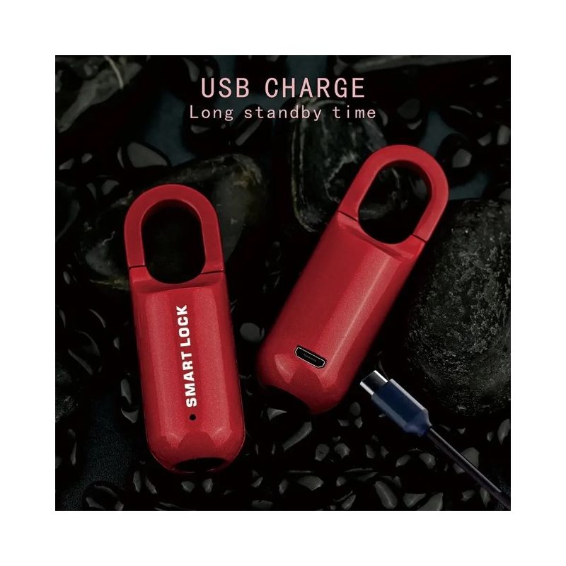 Minizámok na odtlačky prstov USB bezkľúčový zámok rýchle odomknutie inteligentný biometrický zámok na cesty