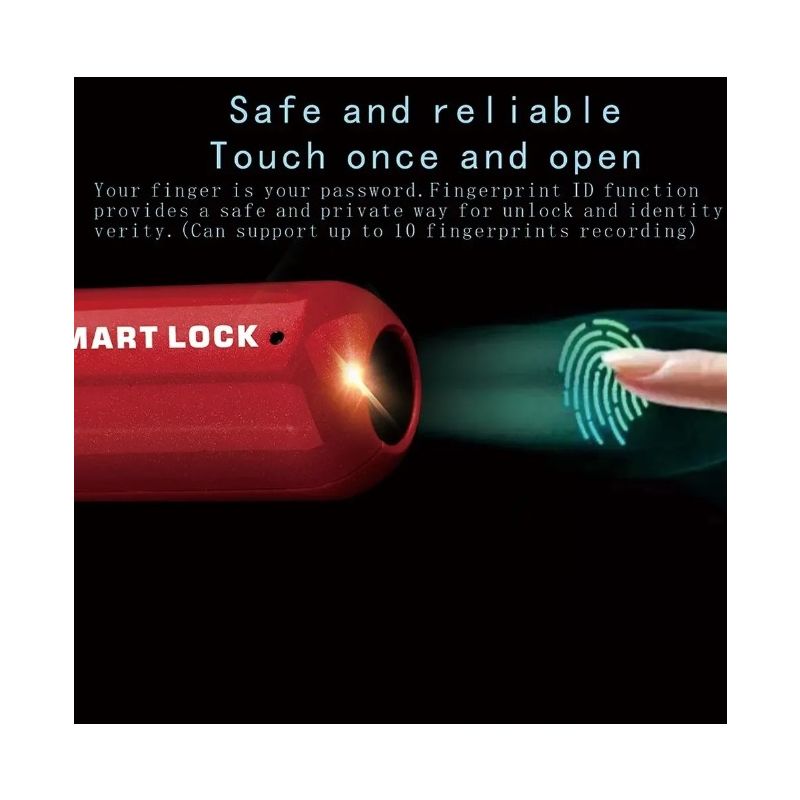 Minizámok na odtlačky prstov USB bezkľúčový zámok rýchle odomknutie inteligentný biometrický zámok na cesty