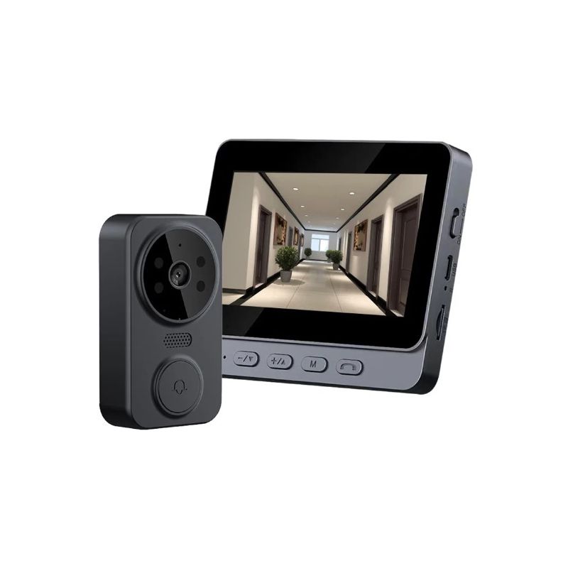 Bezdrôtový videozvonček M12 s 4,3'' IPS displejom a videointerkomom pre lepšiu rezidenčnú bezpečnosť