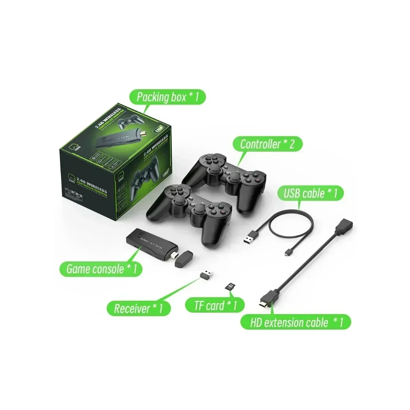 Nová M8 herná konzola Game Stick s bezdrôtovým ovládačom 4K retro hranie rozsiahla herná knižnica 10000 hier