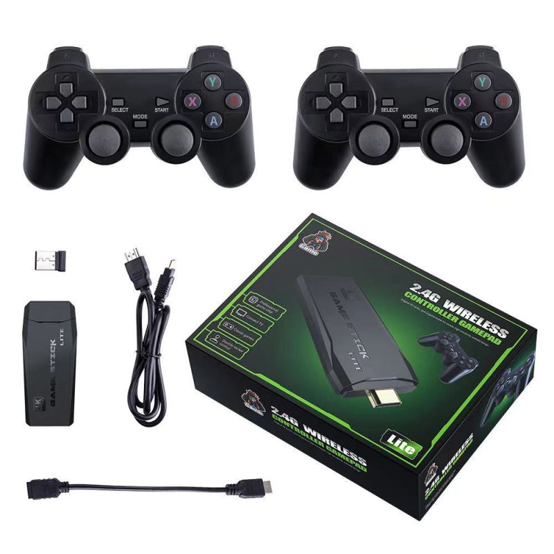 Videoherná konzola 2.4G s bezdrôtovým ovládačom Game Stick 4K 10000 hier retro herná nostalgia vianočný darček