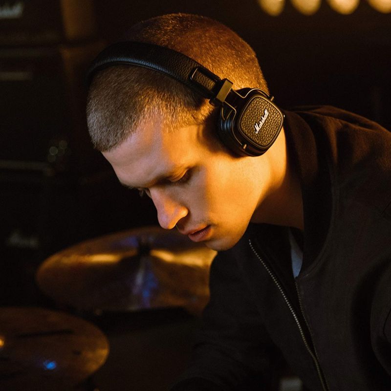 MARSHALL Bluetooth Major III bezdrôtové slúchadlá s mikrofónom a hlbokými basmi pre športové hry a hudbu