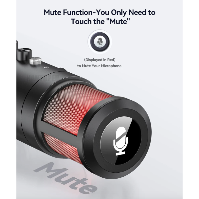 MU900PRO RGB USB mikrofón profesionálny kardioidný s dynamickým RGB osvetlením na podcasting a streamovanie