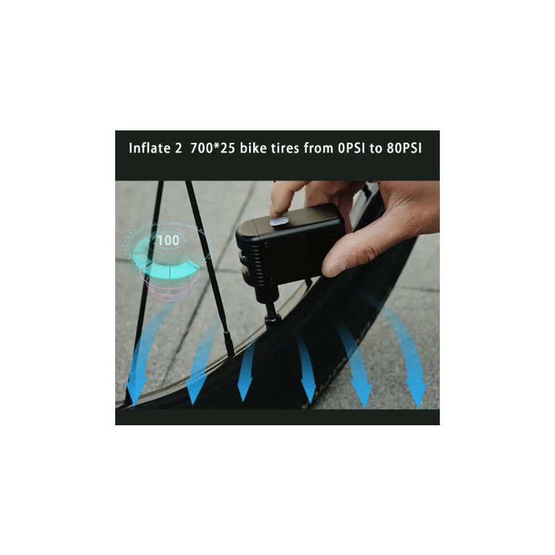 Mini elektrická vzduchová pumpa bezdrôtový dizajn prenosná cyklistická hustilka ventil Presta Schrader ľahká