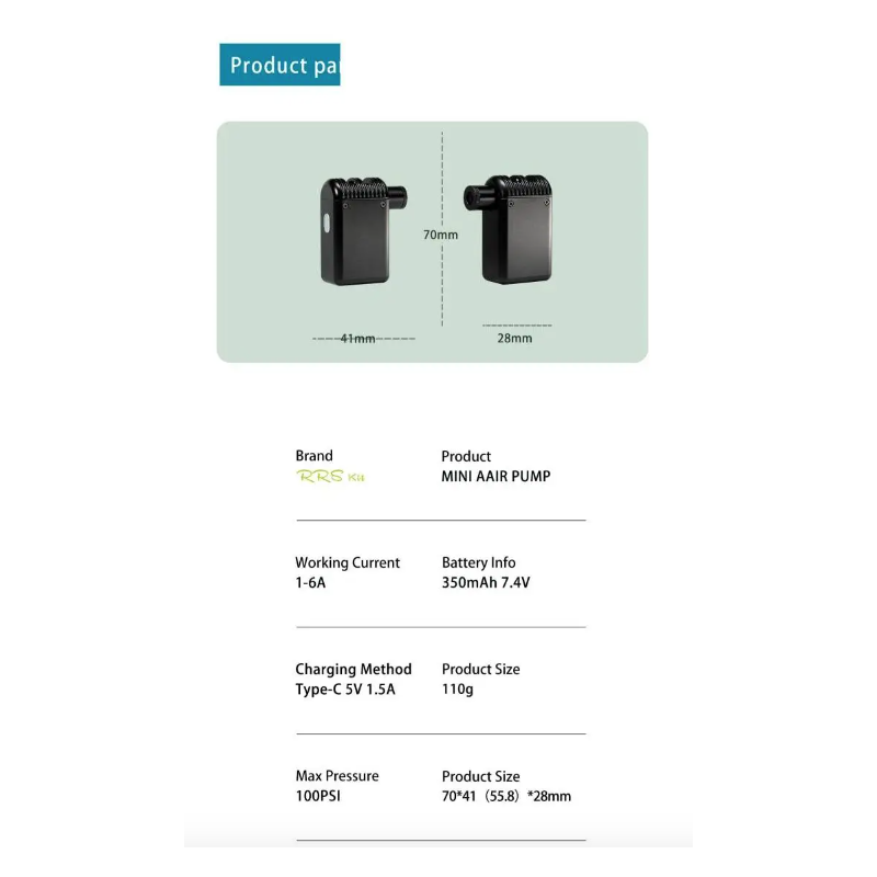 Mini elektrická vzduchová pumpa bezdrôtový dizajn prenosná cyklistická hustilka ventil Presta Schrader ľahká