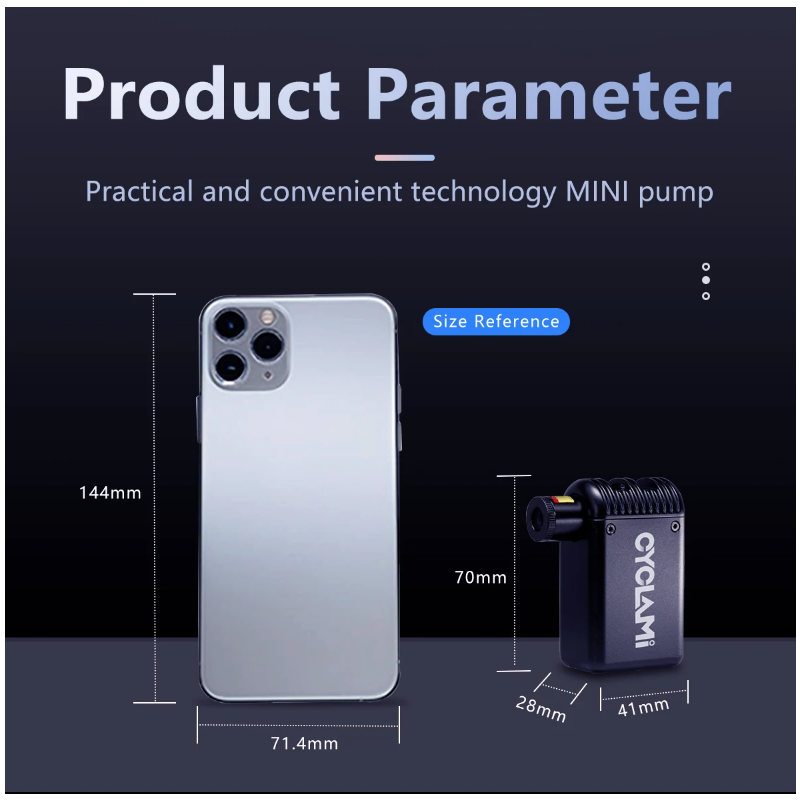 Mini elektrická vzduchová pumpa bezdrôtový dizajn prenosná cyklistická hustilka ventil Presta Schrader ľahká