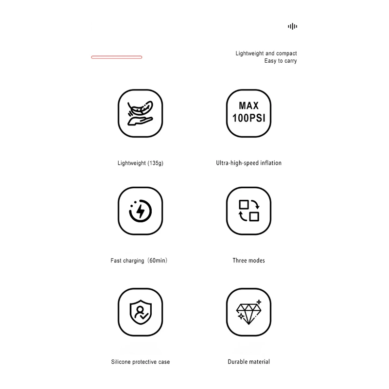 Prenosná elektrická pumpa z hliníkovej zliatiny kompaktná cyklistická pumpa s vysoko presným snímačom tlaku