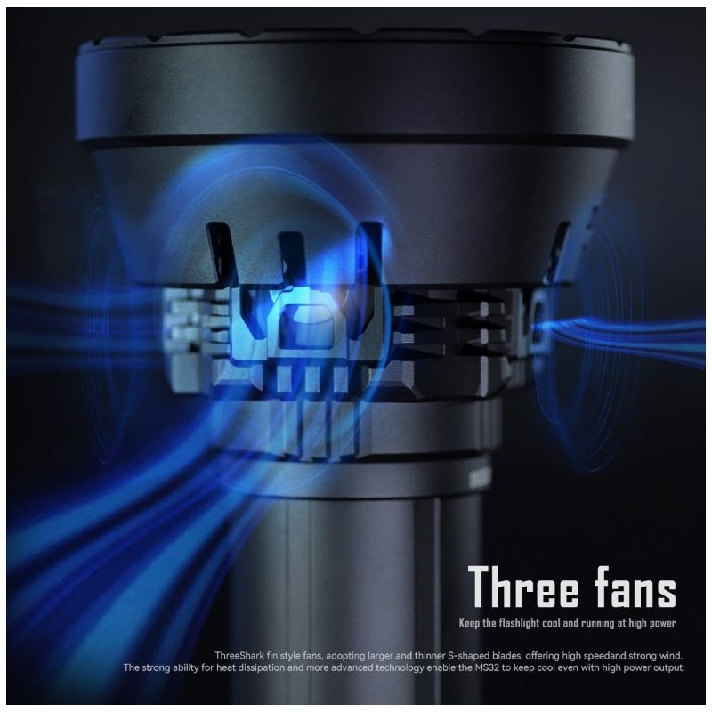 IMALENT MS32 200000 lúmenov vysokovýkonná LED baterka robustná odolnosť vonkajšie dobrodružné osvetlenie