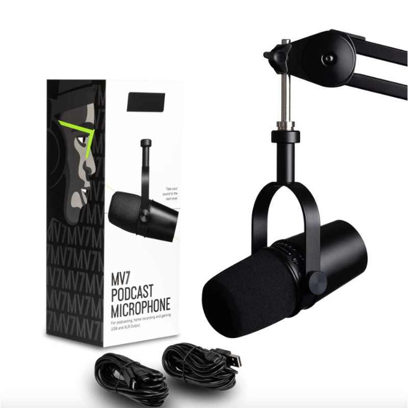 Profesionálny mikrofón MV7 Dynamický mikrofón s kardioidným vzorom pre podcastovanie a živé vysielanie