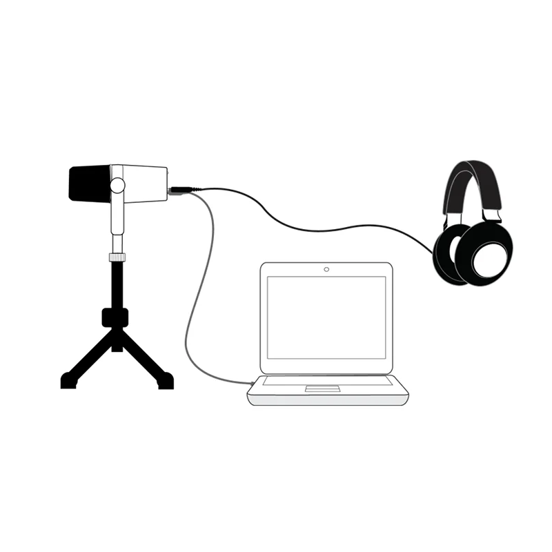 Profesionálny mikrofón MV7 Dynamický mikrofón s kardioidným vzorom pre podcastovanie a živé vysielanie