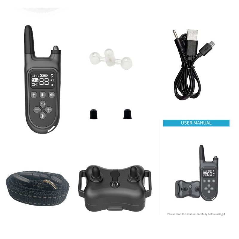 Predstavujeme nabíjateľný vodotesný obojok pre psov s LCD displejom a diaľkovým ovládaním ideálny na tréning