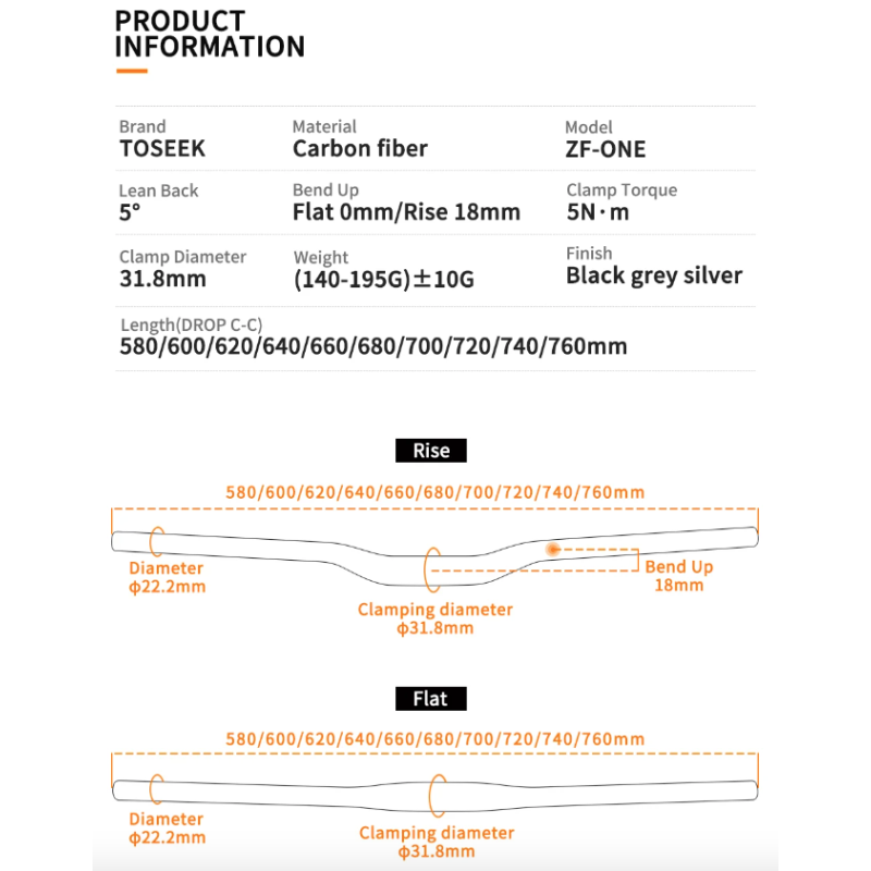 Objavte TOSEEK ZF-ONE MTB karbónové riadidlá 31,8mm matná čierna ľahké ergonomický dizajn dokonalá kontrola