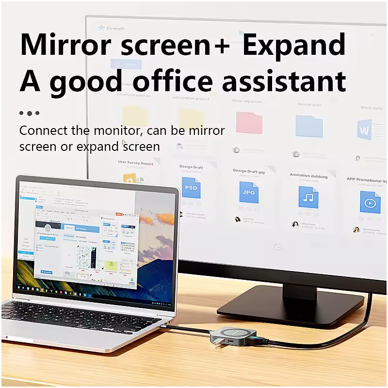 Blueendless M.2 magnetická dokovacia stanica pre NVMe SSD | 10Gbps USB-C 3.2, 100W PD, 4K HDMI, čítačka SD/TF