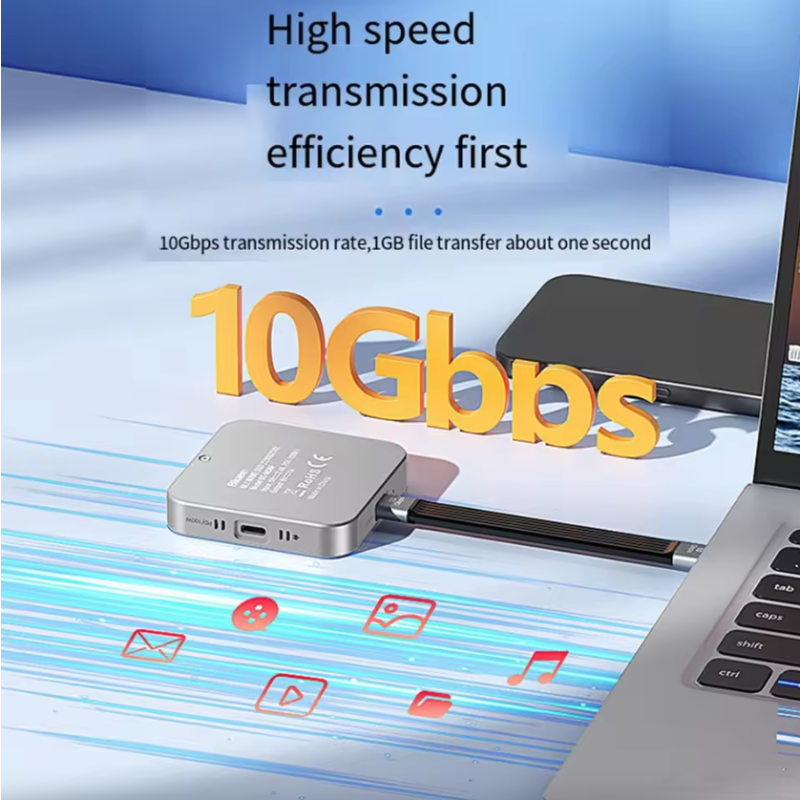 Blueendless M.2 magnetická dokovacia stanica pre NVMe SSD | 10Gbps USB-C 3.2, 100W PD, 4K HDMI, čítačka SD/TF