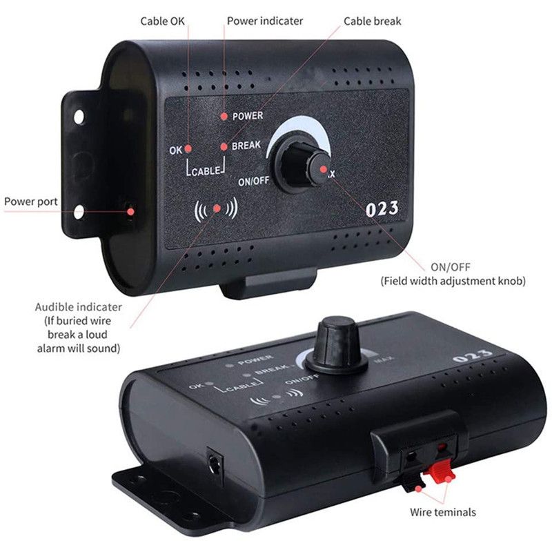 Neviditeľný bezdrôtový ohradník pre psov s diaľkovým ovládaním a pípacím obojkom  bezpečný vonkajší priestor