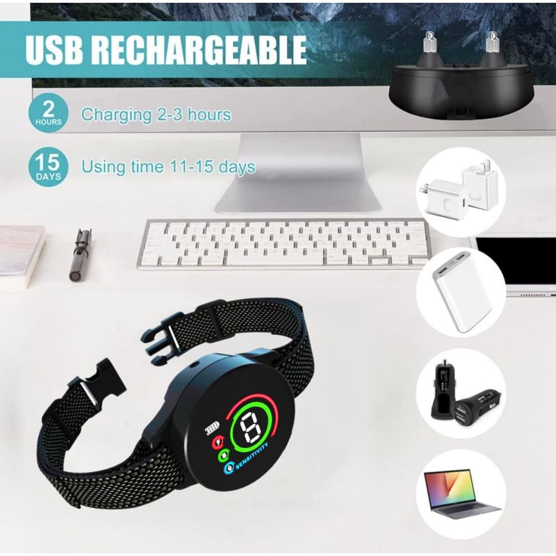 Inovatívny elektronický tréner psov s farbenou obrazovkou proti štekaniu efektívna kontrola štekania