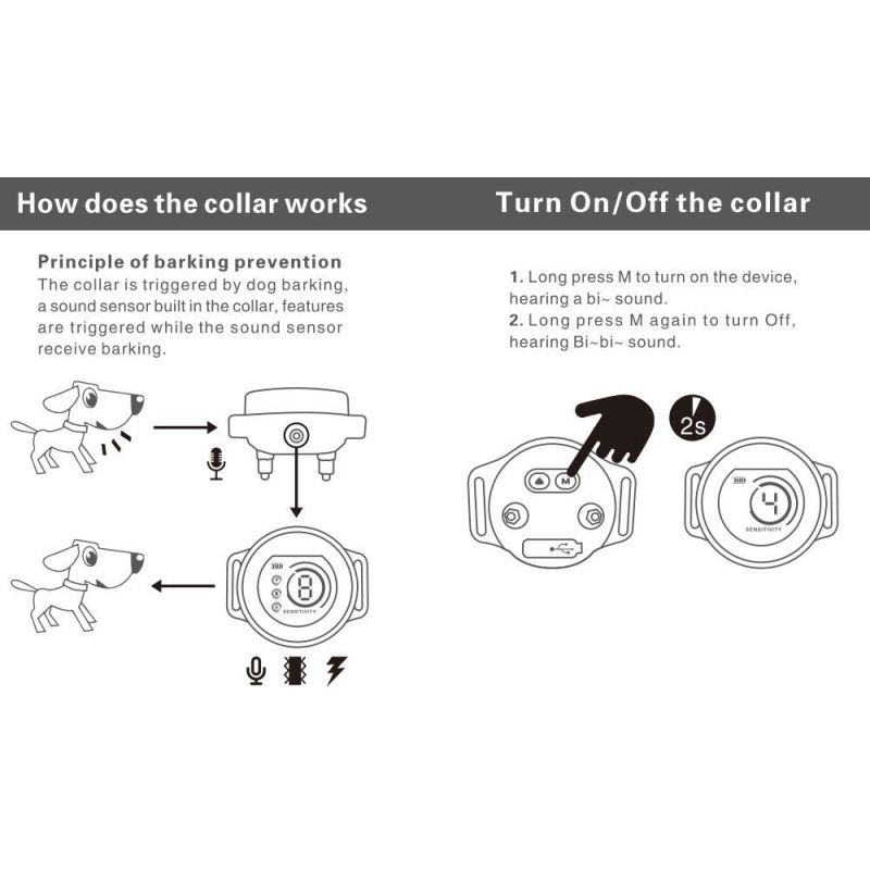 Inovatívny elektronický tréner psov s farbenou obrazovkou proti štekaniu efektívna kontrola štekania