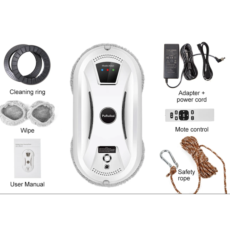 PuRuiKai inteligentný vysávač na sklo robot na čistenie okien s vákuovou adsorpciou a diaľkovým ovládaním