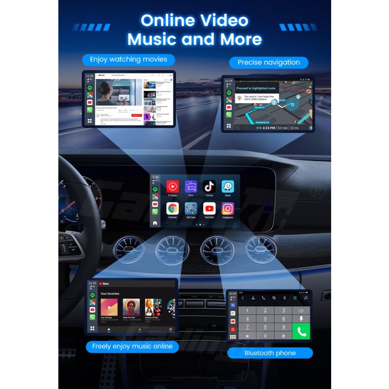 CarlinKit CarPlay Ai Box QCM6125 Android 13 pre bezdrôtovú zábavu a Android aplikácie v automobiloch