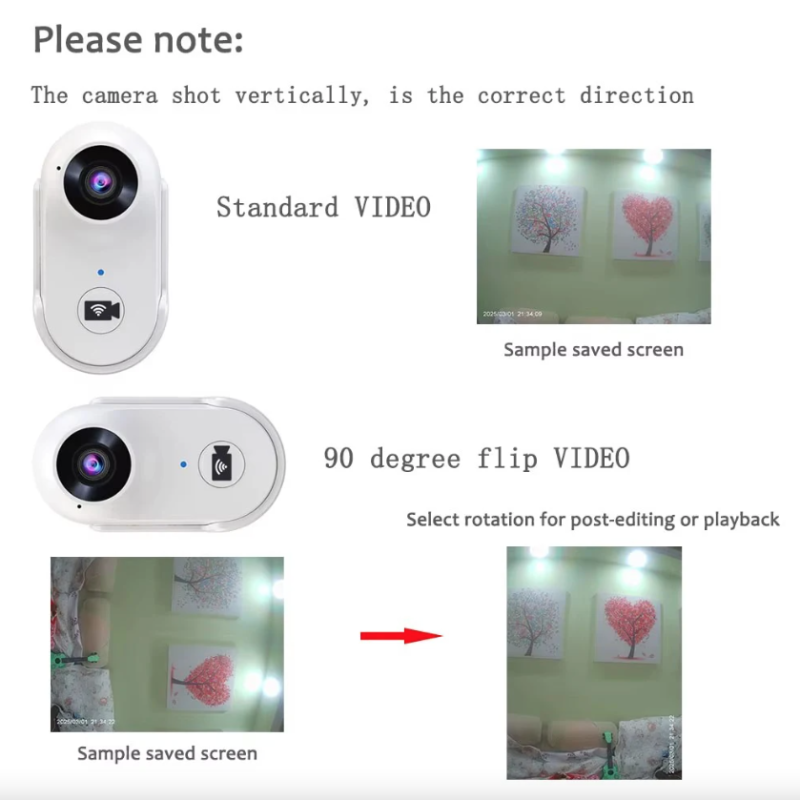 WiFi Mini HD Kamera na Motorku/Bicykel, Športová Kamera s Klipom, Outdoor Hands-Free Kamera, Prenosná